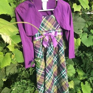 Girls size 10 Bonnie Jean Dress and Sweater